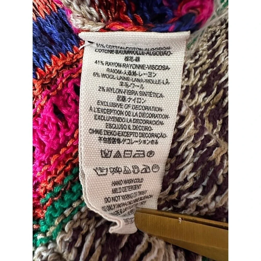 Free People Womens Boho Crochet Knit Open Back Apron Tank Top XS Summer Festival